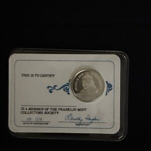 Franklin Mint Silver Collectors Coin with Certification